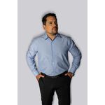 Camisa Social Azul Bebê Slim Manga Longa - King Ternos
