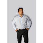 Camisa Social Azul Claro Slim Manga Longa - King Ternos