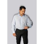 Camisa Social Azul Claro Slim Manga Longa - King Ternos