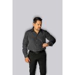 Camisa Social Chumbo Slim Manga Longa - King Ternos