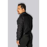 Camisa Social Preta Slim Manga Longa - King Ternos