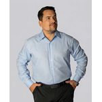 Camisa Social Azul Bebê Slim Manga Longa - King Ternos