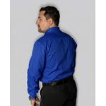 Camisa Social Azul Royal Slim Manga Longa - King Ternos