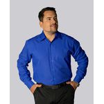 Camisa Social Azul Royal Slim Manga Longa - King Ternos