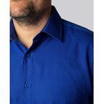 Camisa Social Azul Royal Slim Manga Longa - King Ternos