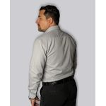 Camisa Social Cinza Claro Slim Manga Longa - King Ternos