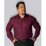 Camisa Social Marsala Slim Manga Longa - King Ternos