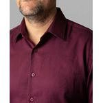 Camisa Social Marsala Slim Manga Longa - King Ternos