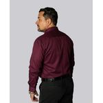 Camisa Social Marsala Slim Manga Longa - King Ternos