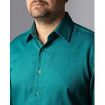 Camisa Social Verde Slim Manga Longa - King Ternos