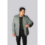 Blazer Cinza Quadriculado Slim em Poliviscose - King Ternos 