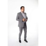 Costume Cinza Mescla Slim em Microfibra - King Ternos