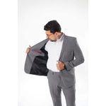 Costume Cinza Mescla Slim em Microfibra - King Ternos