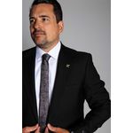 Costume Preto Slim em Poliviscose - Coleção Eleganc King Ternos