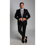 Costume Preto Slim em Poliviscose - Coleção Eleganc King Ternos