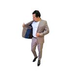 Costume Príncipe de Gales Marrom Flap - Linha Premium King Ternos