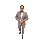 Costume Príncipe de Gales Marrom Flap - Linha Premium King Ternos