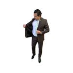 Costume Marrom Slim em Poliviscose - King Ternos