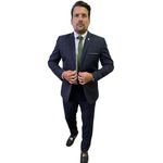 Costume Príncipe de Gales Marinho Flap - Linha Premium King Ternos