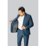 Costume Azul Acinzentado Slim em Microfibra - King Ternos