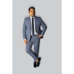 Costume Blue Jeans Slim em Microfibra - King Ternos