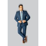 Costume Azul Mescla Slim em Microfibra - King Ternos