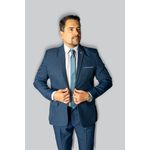 Costume Azul Mescla Slim em Microfibra - King Ternos