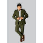 Costume Verde Oliva Slim em Microfibra - King Ternos