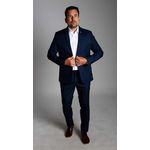Terno Azul Marinho Slim em Poliéster - King Ternos