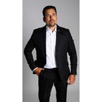 Terno Preto Slim em Poliéster - King Ternos