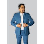 Costume Azul Céu Slim em Poliviscose - King Ternos