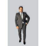 Costume Chumbo Mescla Slim em Poliviscose - King Ternos