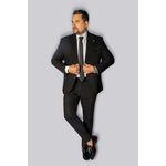 Costume Preto Suíça Lapela 10cm - King Ternos