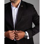 Terno Preto Damier Em Microfibra - King Ternos