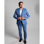 Costume Azul Claro Em Microfibra - Coleção Python King Ternos
