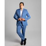 Costume Azul Claro Em Microfibra - Coleção Python King Ternos