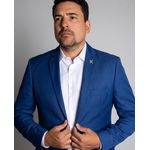 Terno Safira da Noite Slim em Poliéster - King Ternos