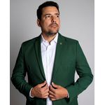 Terno Verde Slim em Poliéster - King Ternos