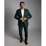 Terno Verde Slim em Poliéster - King Ternos