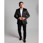 Terno Preto Slim em Poliviscose - Coleção Prada King Ternos