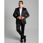 Terno Preto Slim em Poliviscose - Coleção Prada King Ternos
