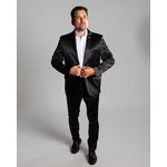 Terno Preto Brilho Slim em Poliviscose - King Ternos
