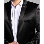 Terno Preto Brilho Slim em Poliviscose - King Ternos
