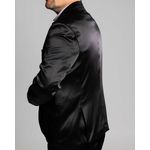 Terno Preto Brilho Slim em Poliviscose - King Ternos