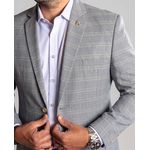 Terno Quadriculado Oyster Slim em Poliviscose - Coleção Britanic King Ternos