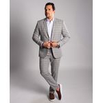 Terno Quadriculado Oyster Slim em Poliviscose - Coleção Britanic King Ternos