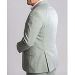 Terno Quadriculado Verde Claro Slim em Poliviscose - Coleção Britanic King Ternos