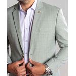 Terno Quadriculado Verde Claro Slim em Poliviscose - Coleção Britanic King Ternos