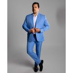 Terno Azul Slim em Poliviscose - Coleção Tropical King Ternos