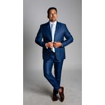 Costume Azul Slim em Poliviscose - Coleção Tropical Premium King Ternos